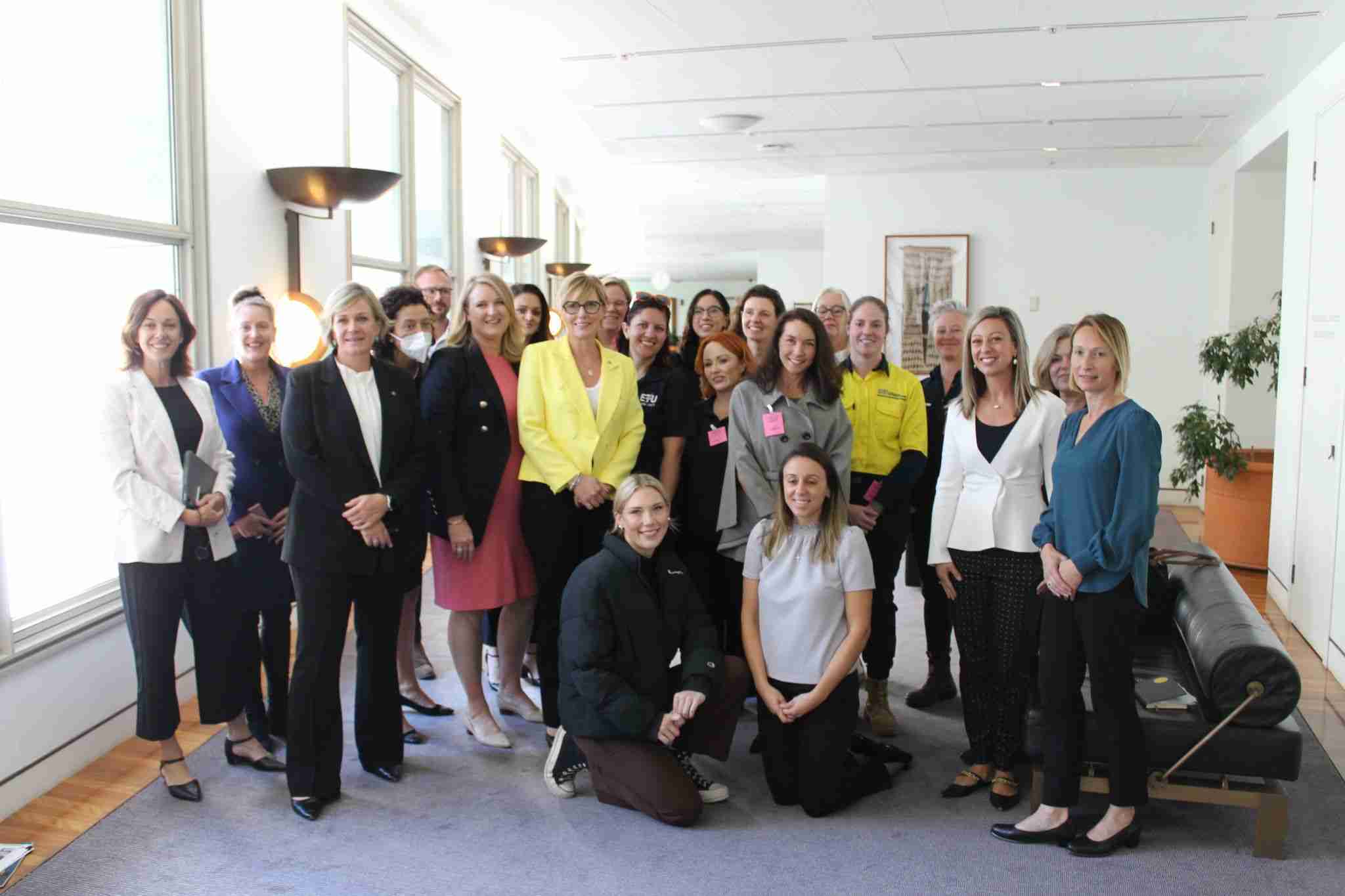 Women attending the gender equality roundtable at parliament house.